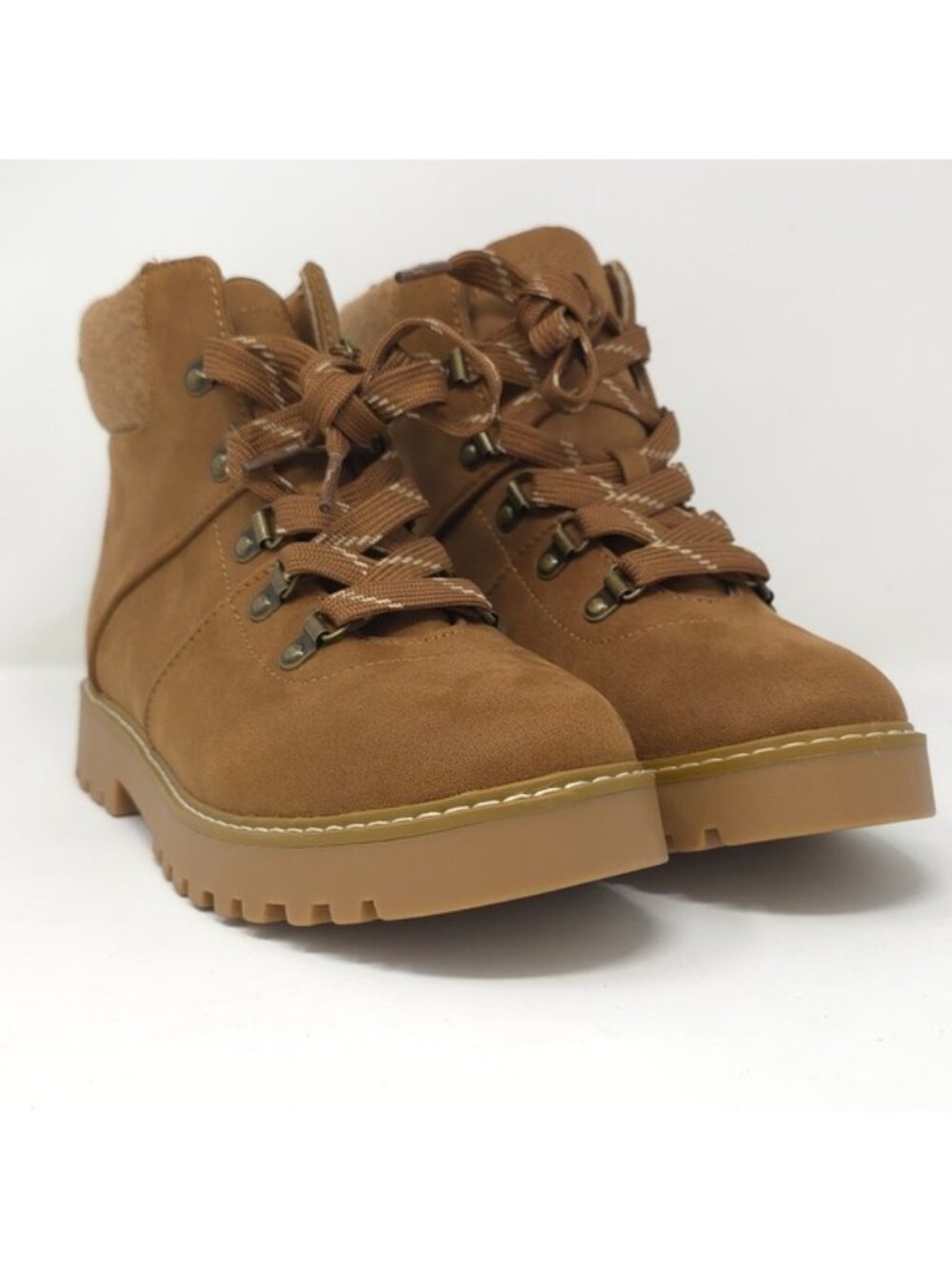 CLIFFS BY WHITE MOUNTAIN Connie Cushioned Lace Up City Hiker Ankle Boot Brown 9M - Picture 2 of 7